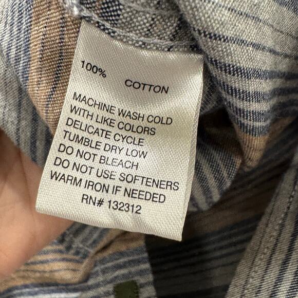 Howler Bros Shirt Mens Medium Coastal Cotton Button Up Long Sleeve Striped - Picture 6 of 9